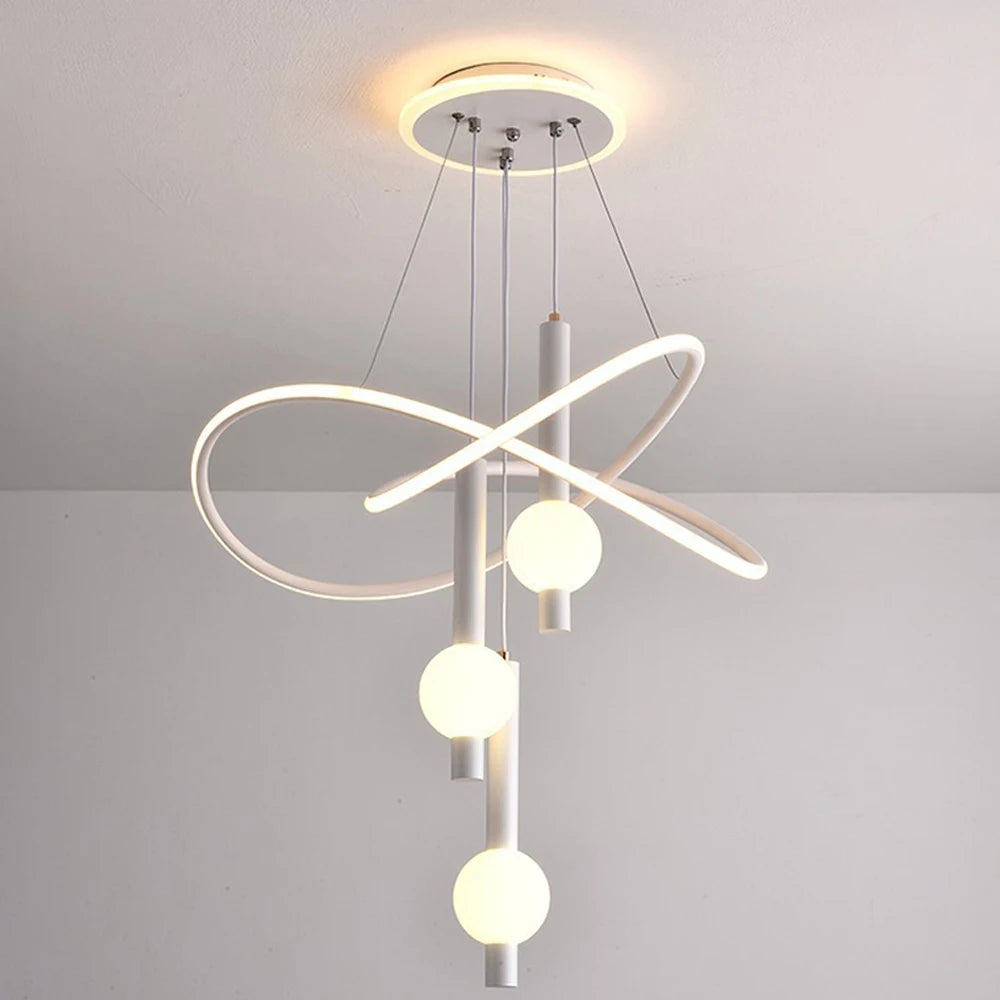 Lollipop-Shaped LED Pendant Light, with Three Adjustable Light Colors, Remote Control/Switch Operation, and Adjustable Height; Ideal for Above Dining Tables, in Bedrooms, and More
