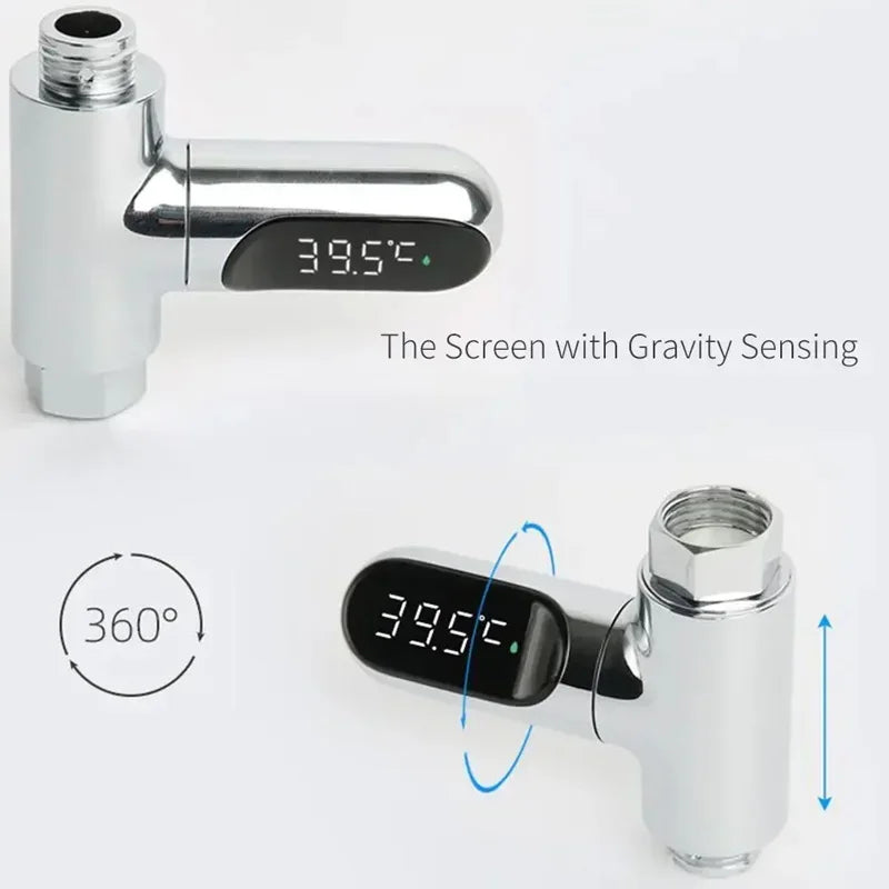 Youpin LED Display Home Water Shower Thermometer Flow Water Self-Generating Temperture Meter Monitor for Baby Care